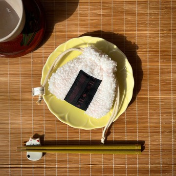 和服飯糰束口袋 mini - 古布升級再造 手作一點物 -和風小物 送禮