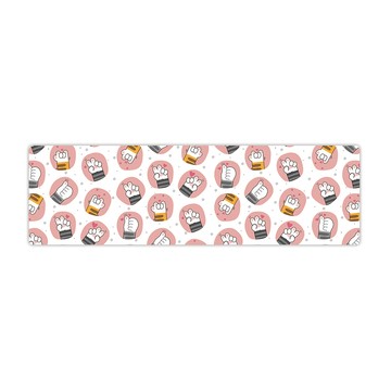 半島良品 輕回彈減壓皮革地墊 長款 097  貓掌耶耶讚  150 x 45cm