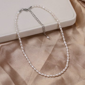 天然淡水珍珠choker頸鏈鎖骨鏈女韓版氣質復古輕奢小眾設計項鏈女