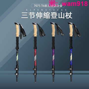 【店長推薦】登山杖 戶外爬山手杖 航空鋁登山杖 徒步助走手杖
