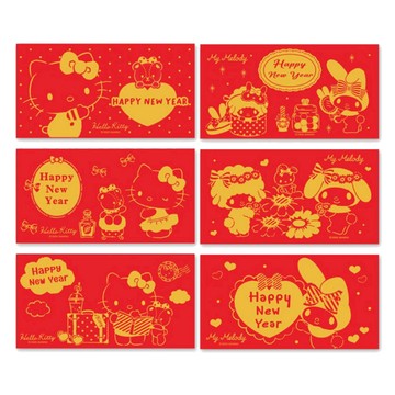 三麗鷗 燙金紅包袋 3入(款式隨機出貨)