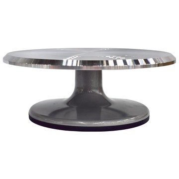 鋁合金蛋糕轉盤裱花台 靜音軸承 帶矽膠附底 抗壓防滑  25.5 x 9.6 x 18cm  1個