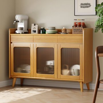 HappyLife 實木三門餐邊櫃 150公分 Y12691