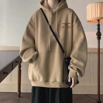 大碼衛衣男款新款秋冬款青少年初中生高中生春季男生連帽寬鬆外套