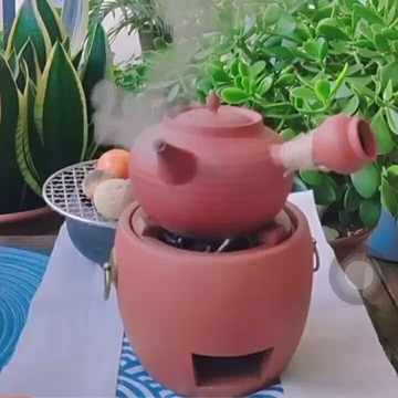 純手工砂銚壺炭爐泡茶燒水專用潮州功夫紅泥茶壺復古煮茶壺套裝