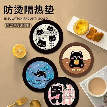 桃園出貨🍂隔熱墊定製餐桌墊美式風防燙家用軟墊碗墊盤墊盤子菜墊子鍋墊杯墊
