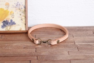 真皮皮革錶帶米色