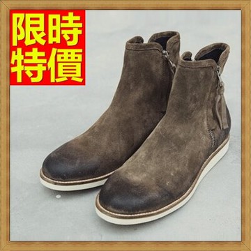 機車靴男靴子-真皮革磨砂復古做舊男牛仔靴2色65h27【獨家進口】【米蘭精品】
