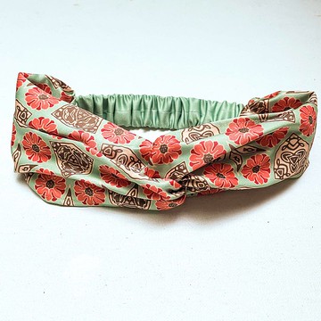 緞面髮帶 ∣ 霞紅石榴花