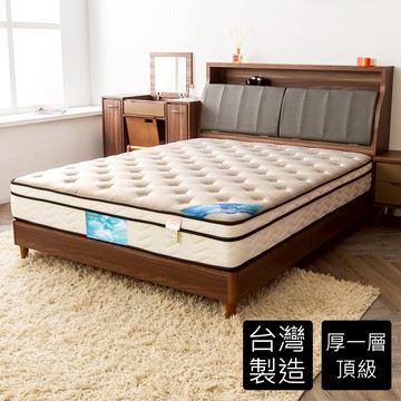 Ahouse萊斯加厚1層舒柔三線獨立筒彈簧床墊(免運)(台灣製)