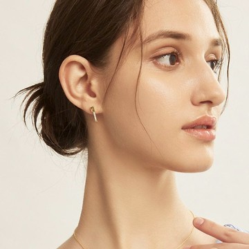 春之眸綠鋯石氣質耳環