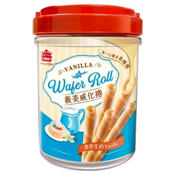 義美 威化捲輕巧桶 香草牛奶  318g  1桶