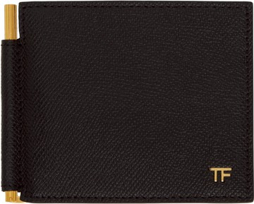 TOM FORD 黑色小号 Grain Leather Money Clip 钱包