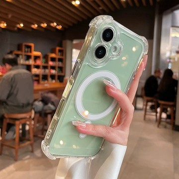 全包氣囊 簡約 MagSafe磁吸 手機殼 適用iPhone 17 16 15 14 13 12 Promax 防摔殼
