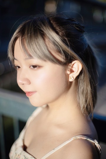 手作蕾絲棕色泡芙花耳釘 可換耳夾