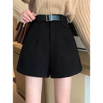 春秋冬季a字西裝短褲女士裝2025新款小個子高腰顯瘦爆款闊腿褲子