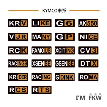 反光屋FKW RCS ROMA KRV LIKE VJR 雷霆S MANY GP 通用 3M反光貼紙 老司機 防水車貼