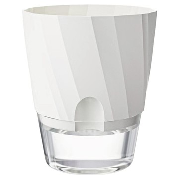 小麥購物 帶補水口自動吸水花盆 L254 大  1個  15 x 10.2 x 18cm  白色