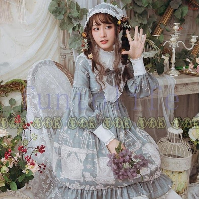 ロリータ ワンピース 長袖 ロリータ服 かわいい Lolita 可愛い フェミニン 甘い レディース 少女風 Op ロリータドレス 通販 Lineポイント最大get Lineショッピング