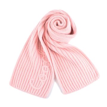 COACH 女款 Script 羊毛針織圍巾-粉色