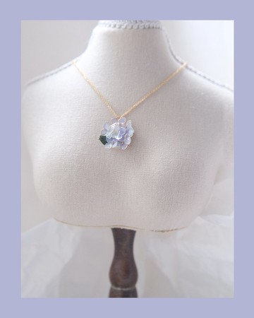 綻放之時 / 紫陽花繡球花 項鍊 /手工原創/ 贈聖誕包裝