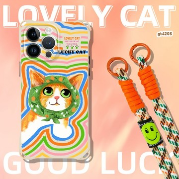 光圈圍巾猫 iPhone 17 16 15 14 斜挎手機殼 掛繩手機殼 1312 11 max 斜挎 掛繩 腕帶手機殼