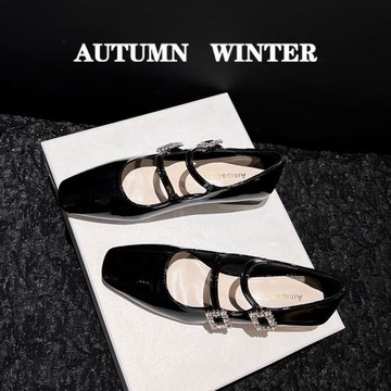 法式黑色粗跟瑪麗珍單鞋女淺口2025新款春秋鞋子小香晚晚風溫柔鞋