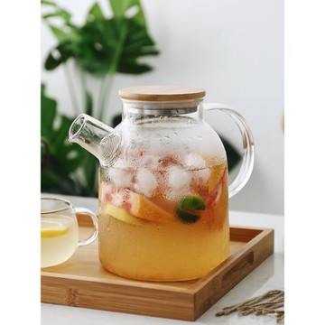玻璃茶壺冷水壺套裝大容量水壺花茶果茶壺耐高溫煮茶壺涼水壺家用