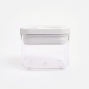 旋鈕式防潮PET密封罐610mL 方形灰