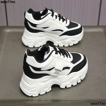 超實惠冬 女鞋 休閒鞋 老爹鞋 內增高女鞋女新款小個子秋季厚底增高休閑老爹運動鞋cm松糕