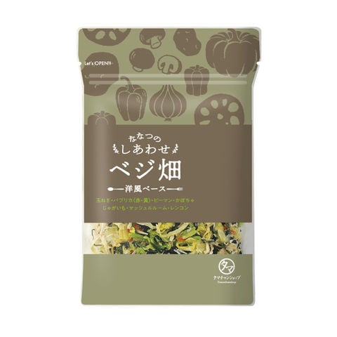 ななつのしあわせベジ畑  洋風ベース 60g 食品屋さんの乾燥野菜 料理やスープにパッと使える 玉ねぎ パプリカ ピーマン かぼちゃ じゃがいも マッシュルーム レンコン 国産野菜 長期保存 