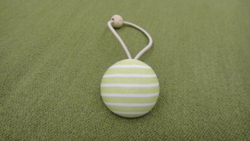 手感布包釦髮束 - 橫線條