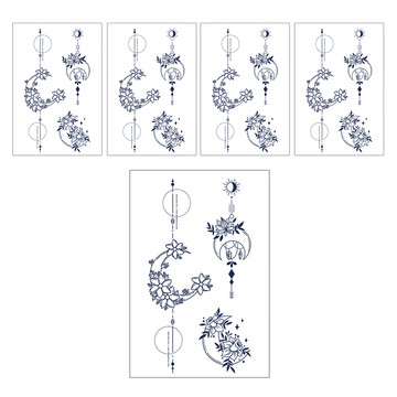 理享家 草本半永久防水紋身刺青貼紙 uh-004 105 x 60mm  5張