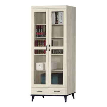 文創集 喬特亞2.7尺二門下二抽書櫃/收納櫃-81x40x195cm免組