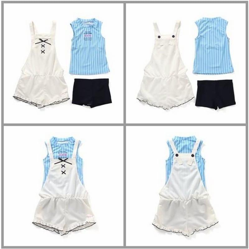 30%OFF セール】 ALGY アルジー セパレート水着 2022 夏物 (XXS/XS/S/M) レースアップサロペ付きタンキニ3P水着  メール便可 通販 LINEポイント最大0.5%GET LINEショッピング