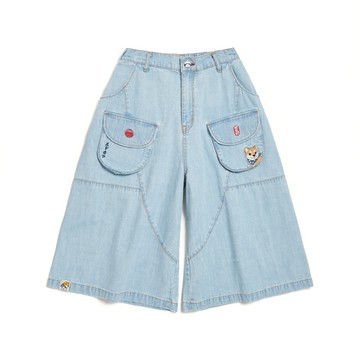 江戶勝｜女裝｜勝太郎立體口袋丹寧七分褲