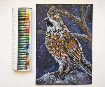 森林油畫中的松雞肖像原創作品雀原創藝術