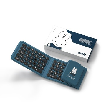 Miffy x MiPOW F01 米菲x麥泡聯名三折無線藍牙折疊鍵盤 海藍色