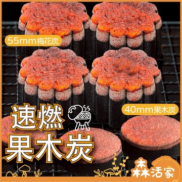 🔥24HR出貨🔥 無煙 速燃果木炭｜30 40 50mm｜快速點燃｜木炭×烤肉×可當火種×火種×生火×中秋節×露營