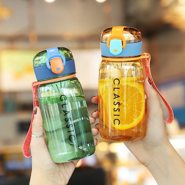 塑料水杯大肚杯子網紅水壺夏季女便攜喝茶杯男童兒童夏天學生簡約