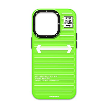 iPhone 14 Pro 殼 YOUNGKIT原創潮流 iPhone 14 Pro 6.1吋 螢火系列 立體透彩防摔手機殼(青翡綠)