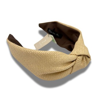 COMPLEX BIZ 優雅硬挺布面 黃色 髮箍