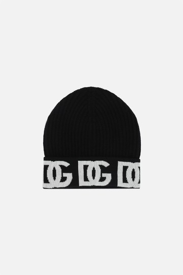 DOLCE & GABBANA DG intarsia cashmere blend beanie Man
