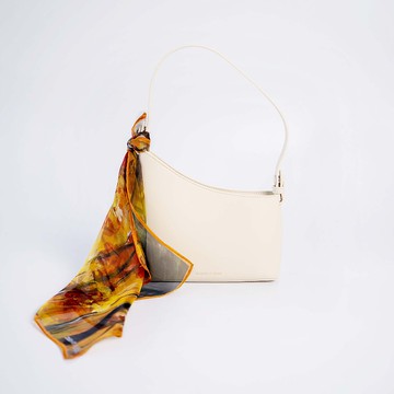 iam Crab 秋天樹林 - 雪紡紗小方形絲巾  禮盒 禮物