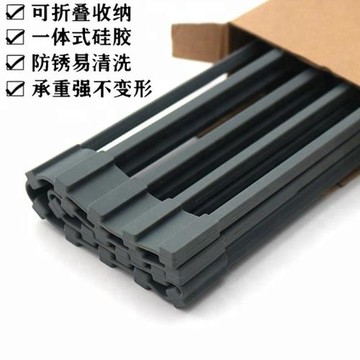 日韓熱賣方管圓桿卷簾洗碗池碗碟濾水架廚房置物架水槽硅膠瀝水架