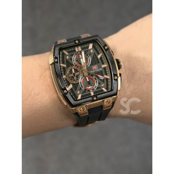 【SC牛仔褲】現貨｜未來戰魂極速賽道三眼計時錶質感拉絲錶殼 RM款 手錶 大錶盤 保固一年 酒桶型潮流男錶 防水錶 多色