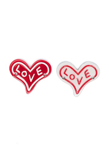 10 CORSO COMO - heart-shaped sneaker patches - unisex - Plastic - One Size - Red