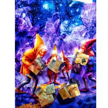 西班牙黃鐵礦P480/560 附產地標示紙盒產地: Navajún La Rioja España 黃鐵礦原礦