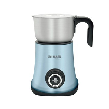 【AIWA 愛華】600ml 6種模式奶泡攪拌機-附配件 不鏽鋼色/藍色 (AMF-500)