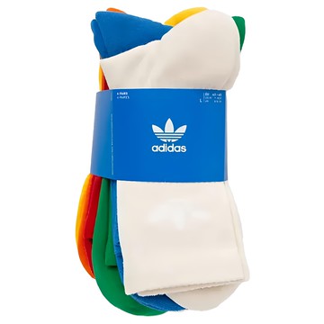 adidas 愛迪達 TRE CRW SCK 6PP 運動襪6件組  L  多色